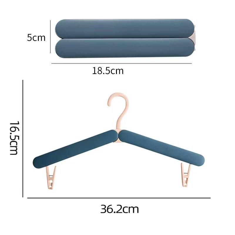 Travel Folding Clothes Hanger - Portable Clothes Drying Tool - Clothes Drying Stand - Multi-functional Student Clothes Holder - Underwear Clips