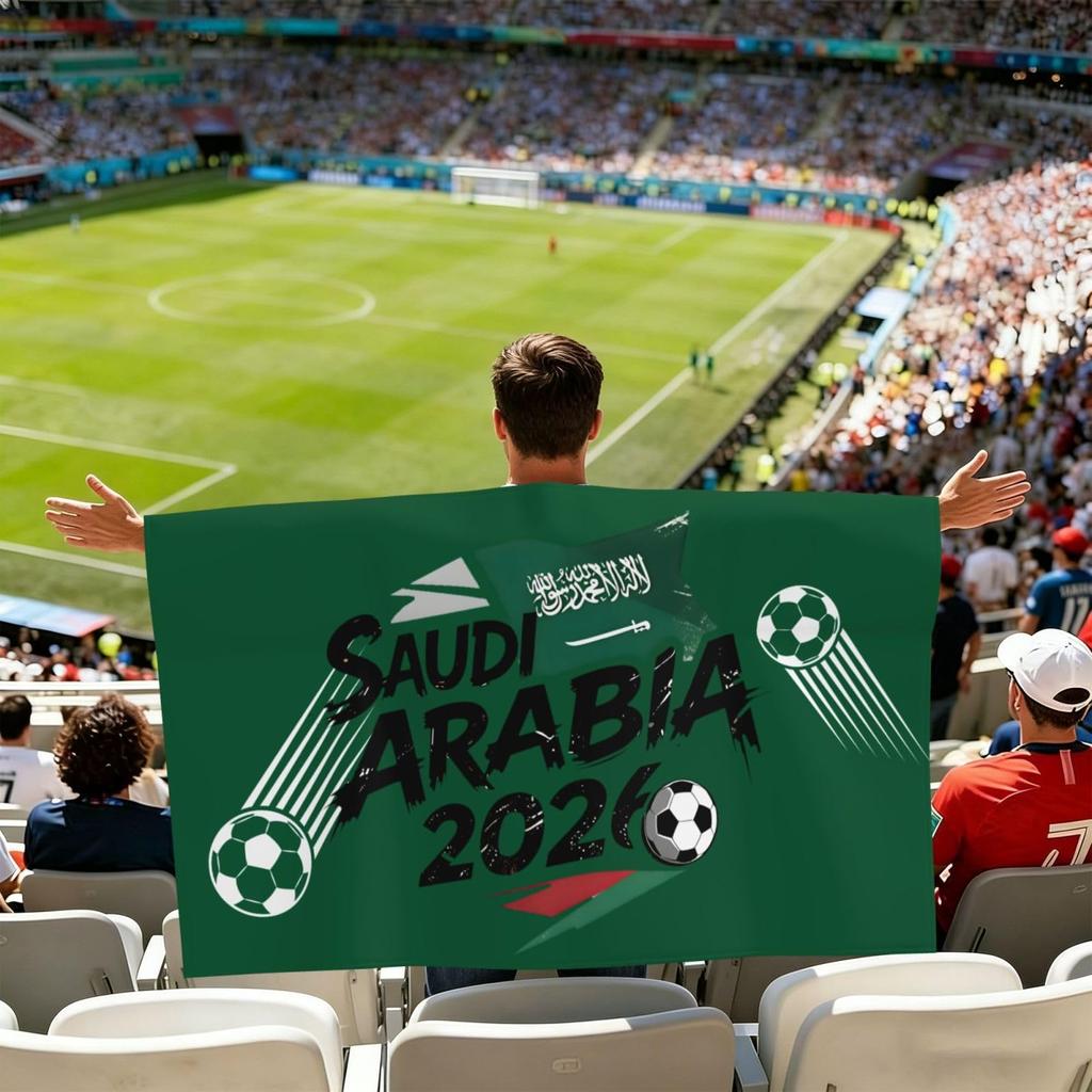 South Africa 2026 Soccer Fan Cape Lightweight Portable Supporter Flag Scarf Stadium Accessory for World Cup Events and Sports Gatherings