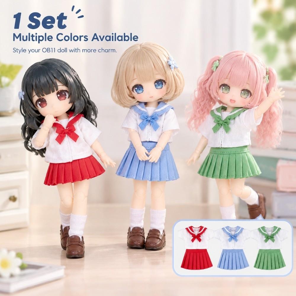 Multicolors JK Pleated Skirt Clothes Cute JK Uniform for OB11 Doll/For 1/12 BJD Doll