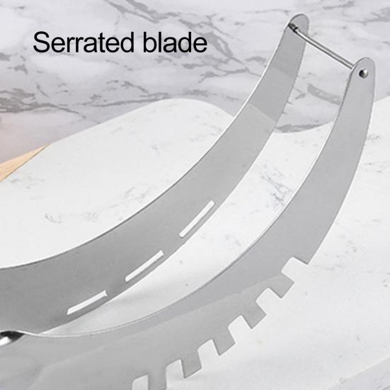 Watermelon Slicer Food Grade 304 Stainless Steel Anti-slip Plastic Handle Safe Quick Cut Fruit Melon Cutter Slicing Cutting Tool Kitchen Gadgets