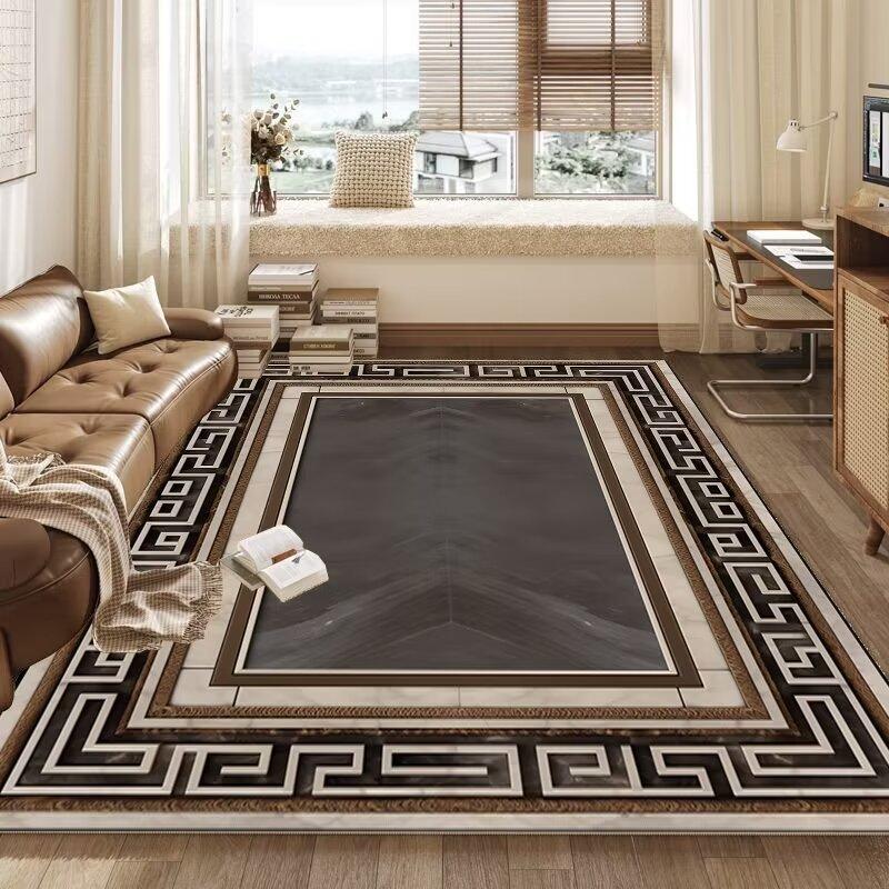Nordic Golden Luxury Living Room Carpet Large Area Bedroom Soft Rugs Washable Sofa Side Floor Mat Non-slip Carpets Tapis Salon