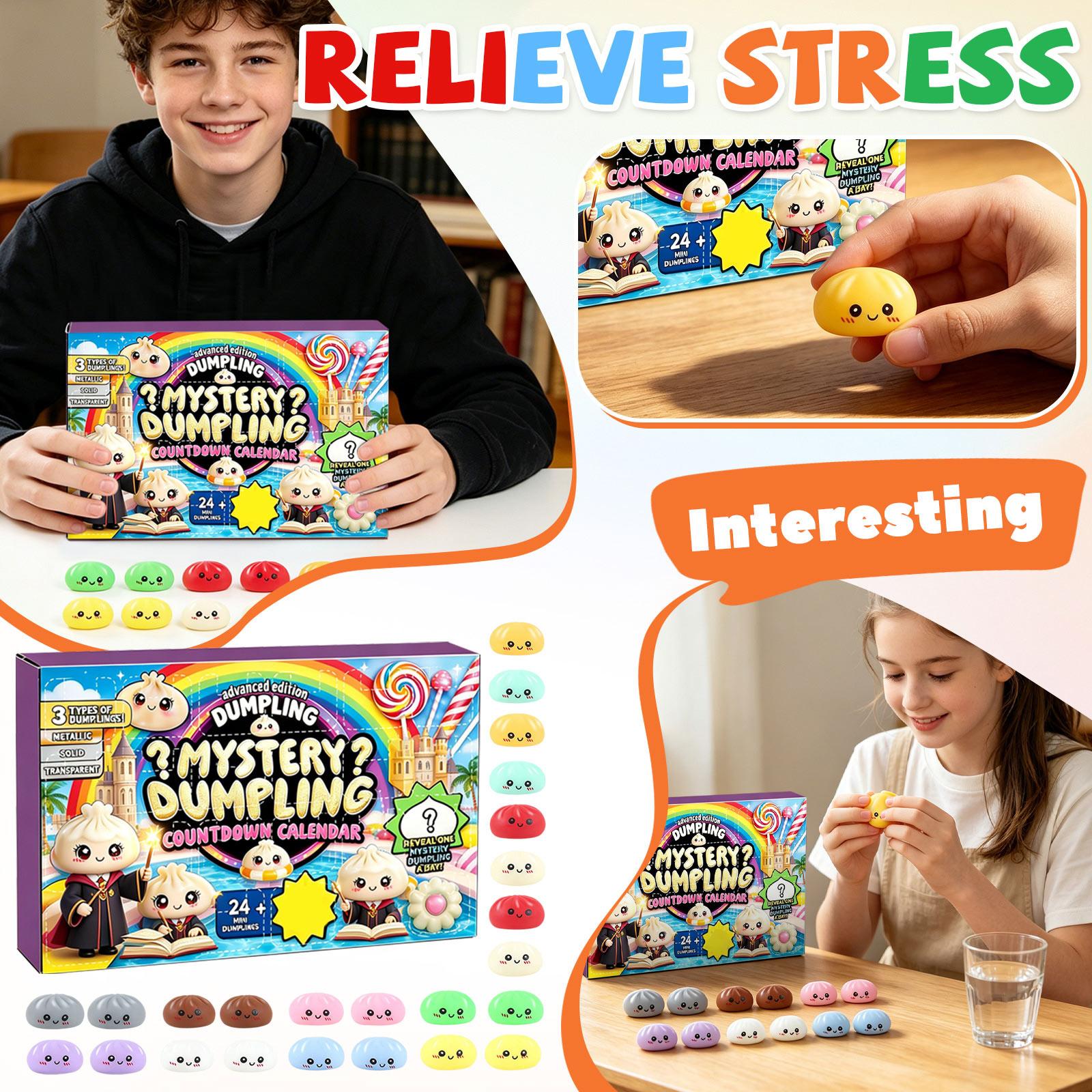 

Dumpling Mystery, Dumpling Mystery Advent Countdown Calendar, 24PCS Random Surprise Toys, Stress Relief Sensory Fidgets Toy For Anxiety Relief One Size