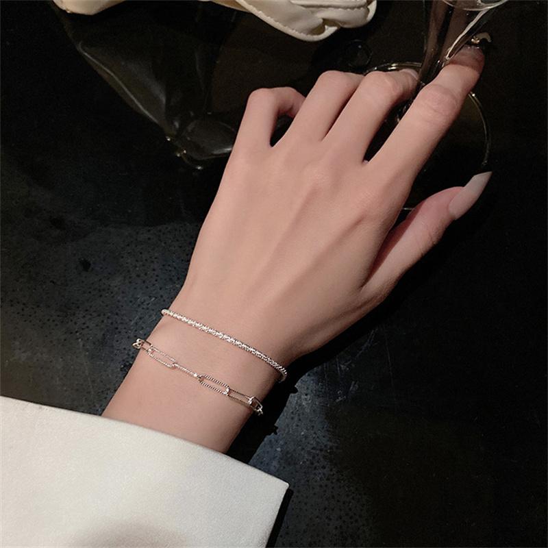 Sparkling Adjustable Bracelets For Women Elegant Gypsophila Wedding Jewelry Gift