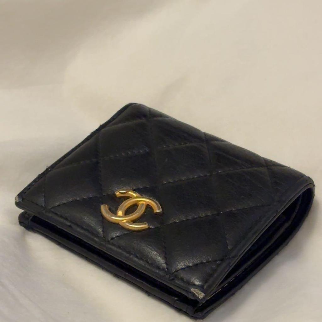 Used CHANEL Matelass Small Flap Wallet Black