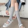 Breathable JK Style Socks Solid Color Ice Silk Socks New Mid-tube Stocking  Sweet Girls