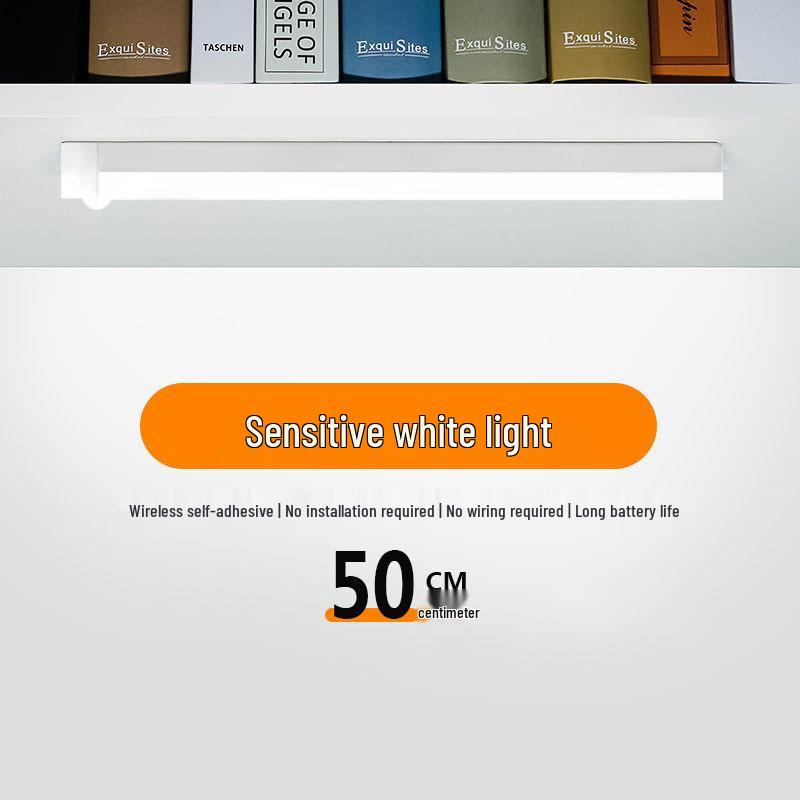 LED Motion Sensor Night Lamp: Magnetic Rechargeable Light for Wardrobes, Wine Cabinets, and Dormitories.