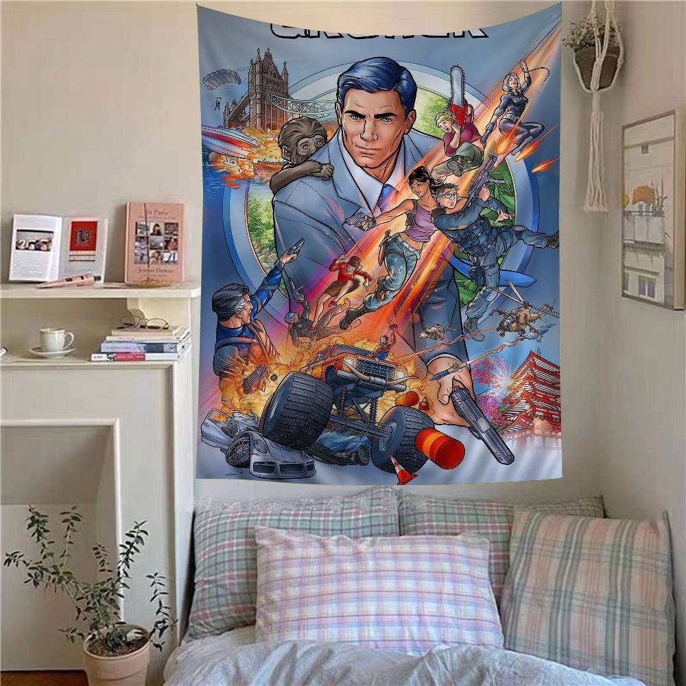 TV A-Archer Chart Tapestry For Living Room Home Dorm Decor Art Home Decor
