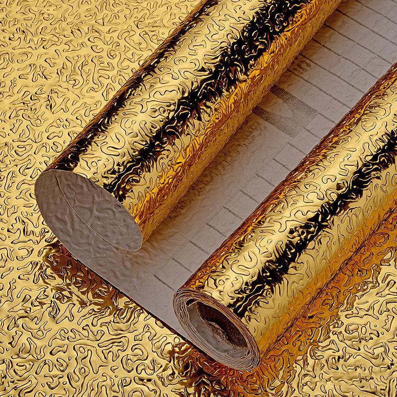 Kitchen Oil-proof Self Adhesive Stickers Anti-fouling High-temperature Aluminum Foil Gas Stove Cabinet Contact Wallpaper