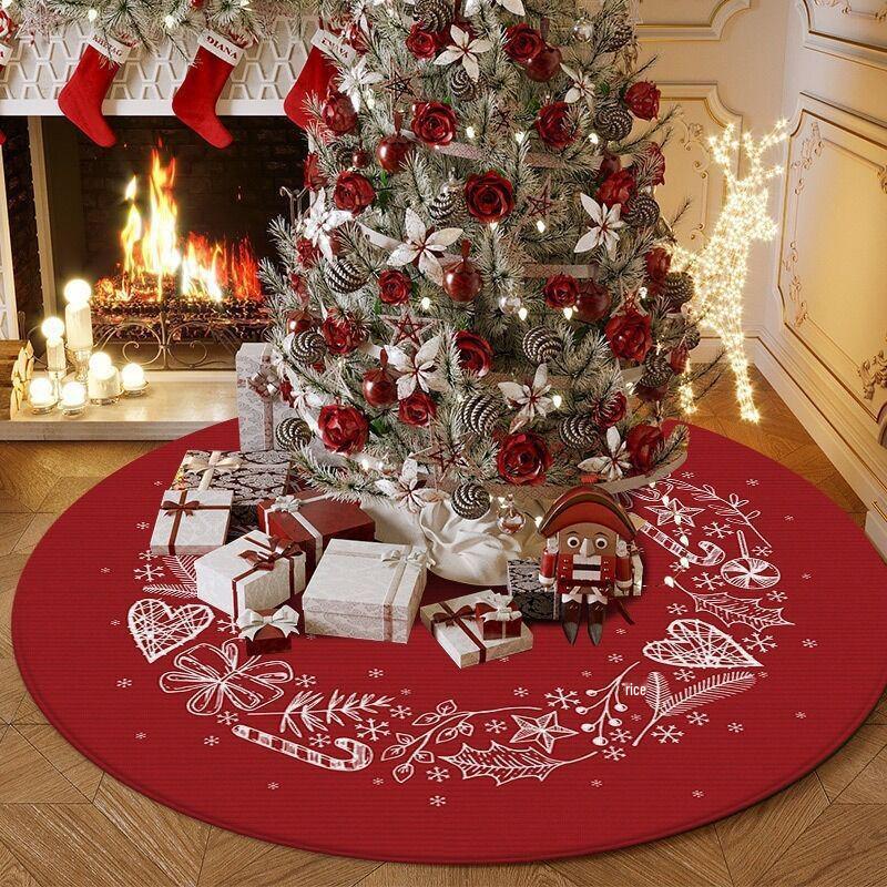 Cross 2026 Noel Ağacı Eteği: Oturma Odası Dekorasyonu İçin Yaratıcı Yuvarlak Yer Matı