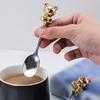 Creative Cute Cartoon Bear Coffee Spoon Dessert Fork Afternoon Tea Fruit 304 Stainless Steel Tableware Cutlery Kitchen Dining