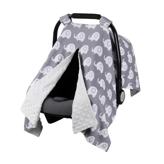 Baby Carrier Cover with Peekaboo Opening Double-Layer Fabric Infant Car Seat Canopy Stroller Cover Nursing Cover