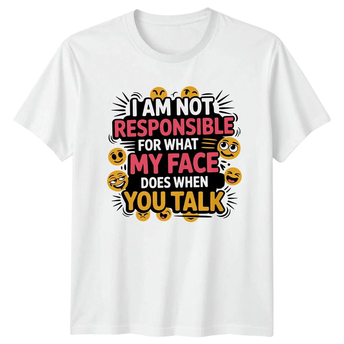 I AM NOT RESPONSIBLE Sarcasm Humor Mens T-Shirt Womens Tee Graphic XXL