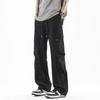 American trendy brand outdoor tooling paratrooper pants thin men's summer new loose casual straight ice silk trousers