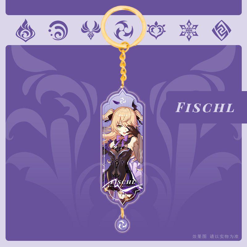 Genshin Impact Acrylic Double Sided Keychain Cartoon Keychains