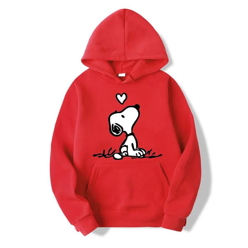 American Cartoon Comics Snoopy Hoodie Women Man Pullover Tops Spring Autumn Men 2024 New Casual Couple Sweatshirt Clothing