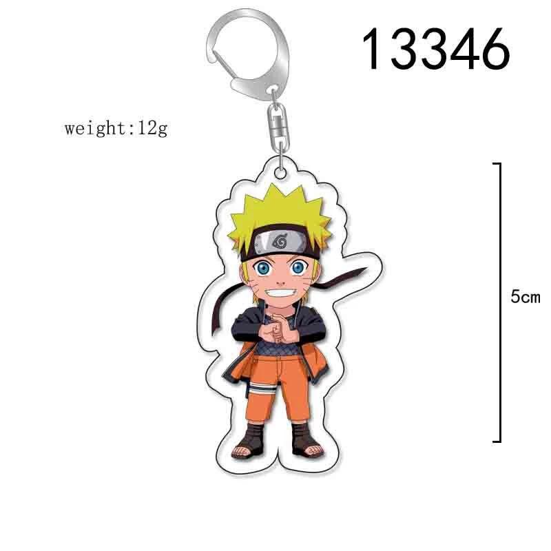 Anime Naruto Akryl nyckelring tillbehör Uzumaki Naruto Tecknad nyckelring