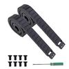 2PCs Drag Chain, 15 X 30mm Cable Carrier Plastic Flexible Open Type, Wire Carrier Cable with End Connectors, for 3D Printers, CNC Engravers,