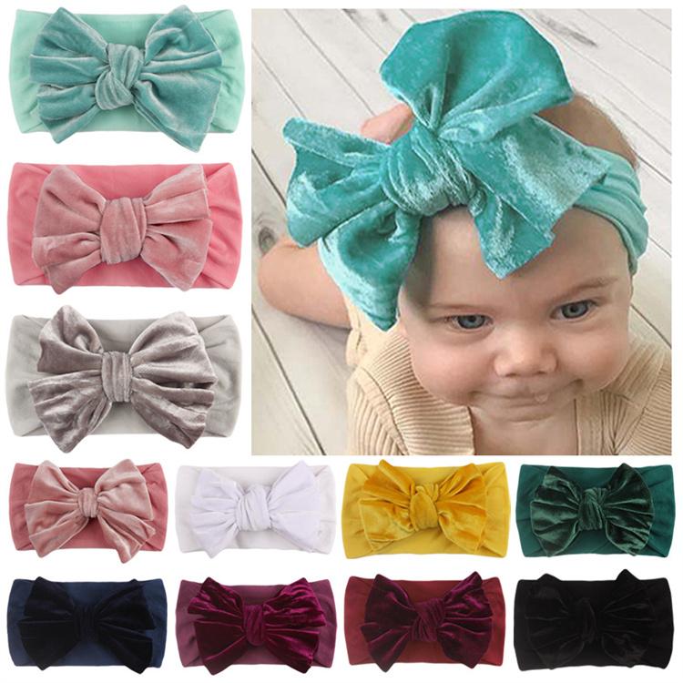 Custom Toddler Baby Boutique Ribbon Hair Bows Big Bowknot Headband Baby Girl Ribbon Hair Bow Headband