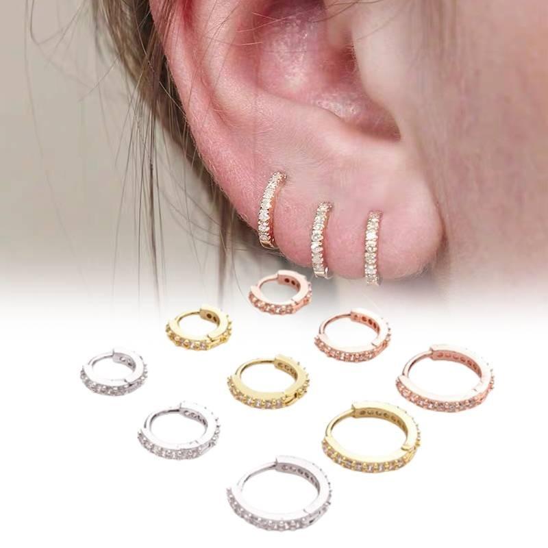 1pcs Small Round Tiny Huggie Hoop Earrings Jewelry Accessories Gifts Decorations