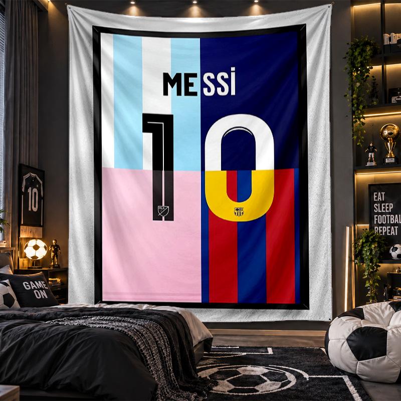 Duvara Asılan Duvar Halısı Lionel Messi Baskılı Kumaş Salon Yatak Odası Ev Dekorasyonu İçin