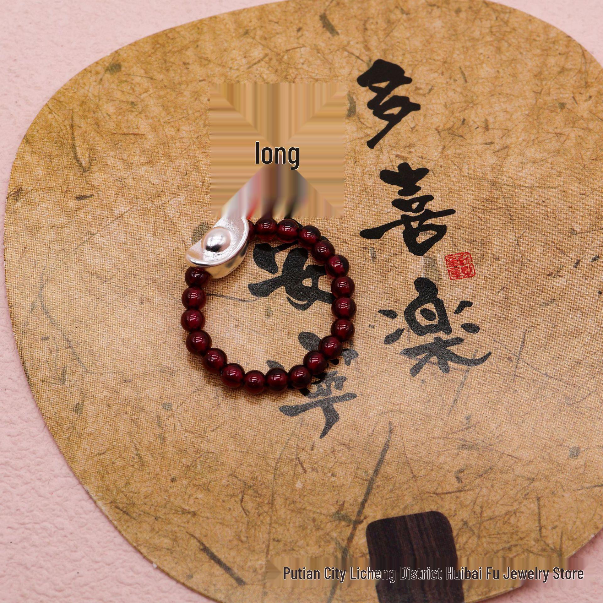 Women s Year of the Rat Garnet Sterling Silver Bead Ring - Niche Design