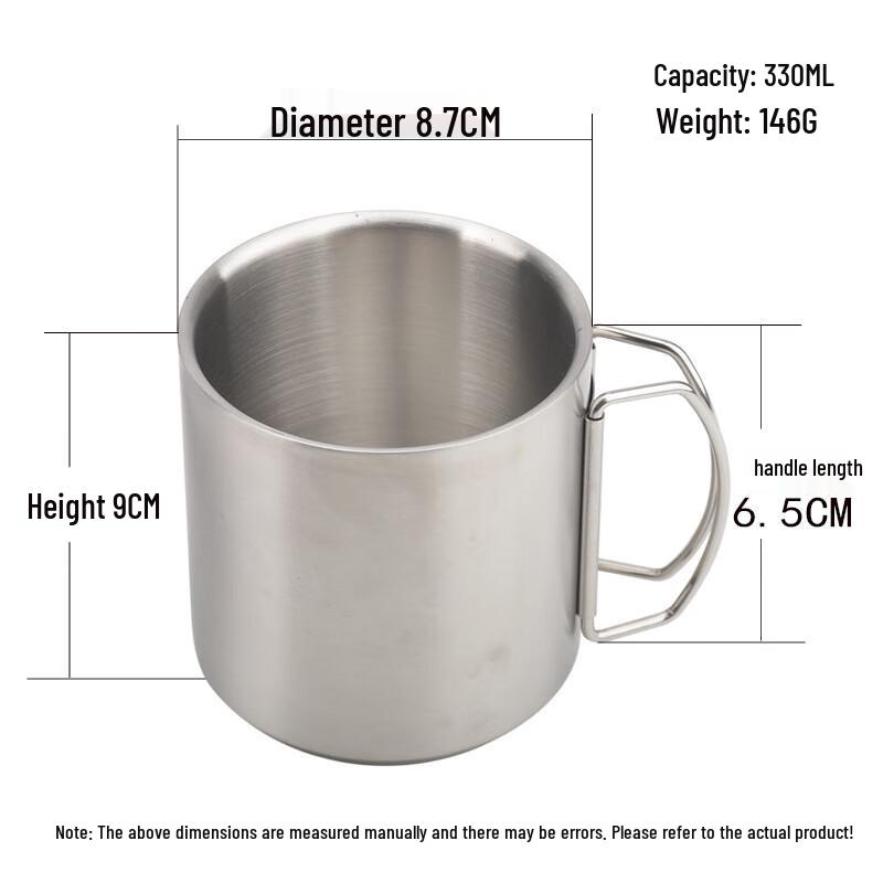 Zhongzhanggui Verdickter doppelwandiger 304 Edelstahl Outdoor tragbarer Becher