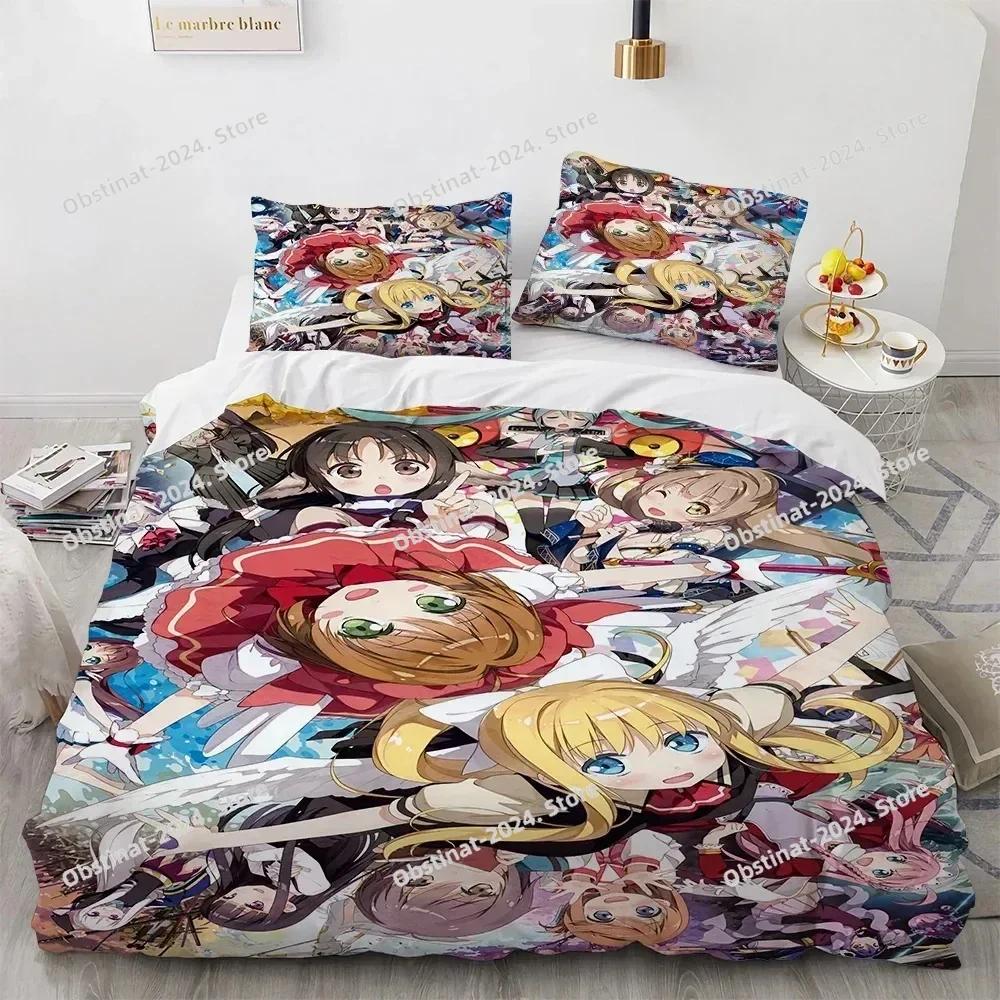 3D Cardcaptor Sakura Bettwäsche-Set Bedrucktes Bettwäsche-Set Mit Kissenbezug Bettbezug Weich Einzel Doppel Queen King Size Heimtextilien