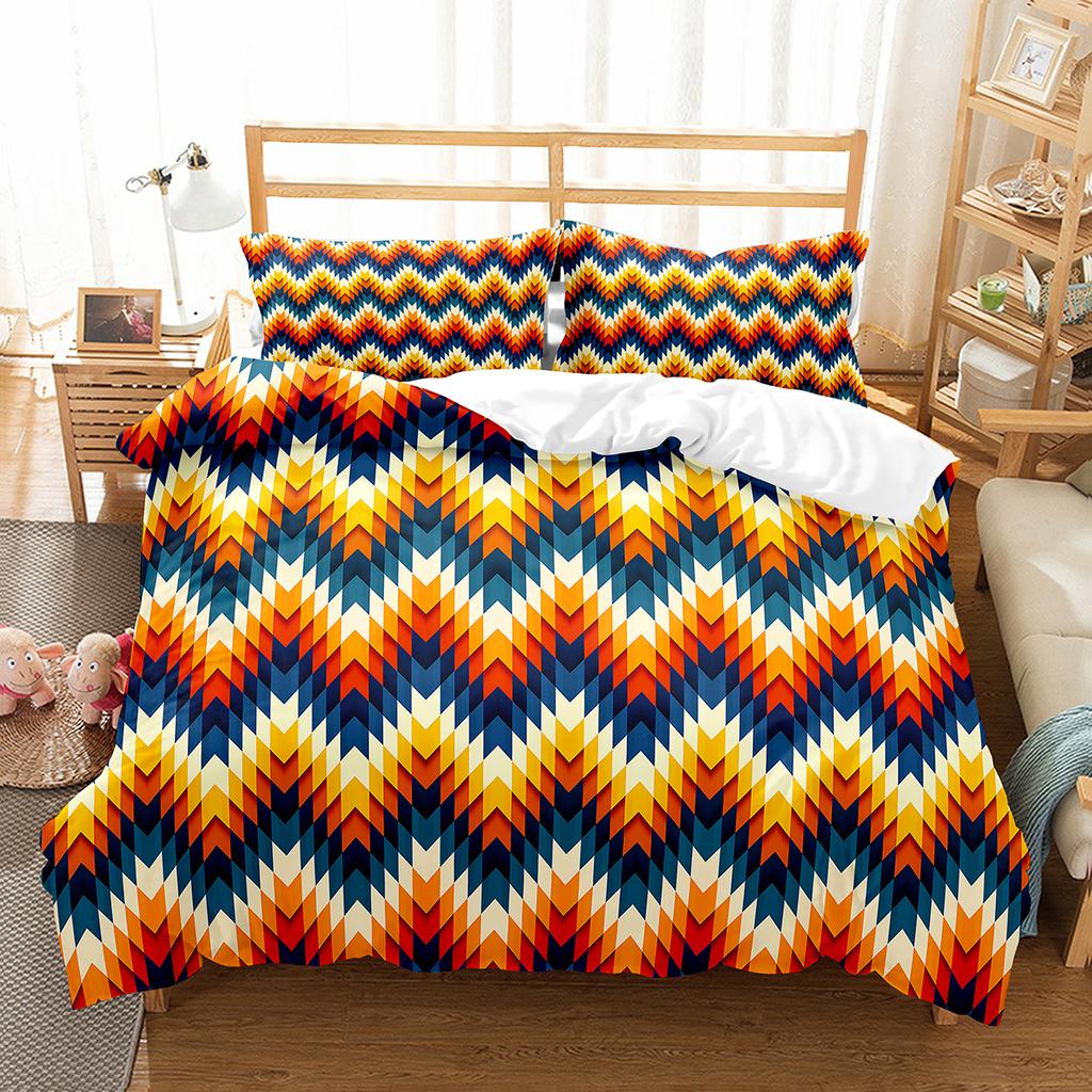Bohemia Geometric Duvet Cover Queen For Kids Adult Room Microfiber Mandala Comforter Cover Floral Folk Art Abstract Bedding Set