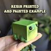 Funny Ugly-Cute Design Frog Resin Ornament Craft Creative Miniature Frog Figurines Square Shape Animal Statue Gift