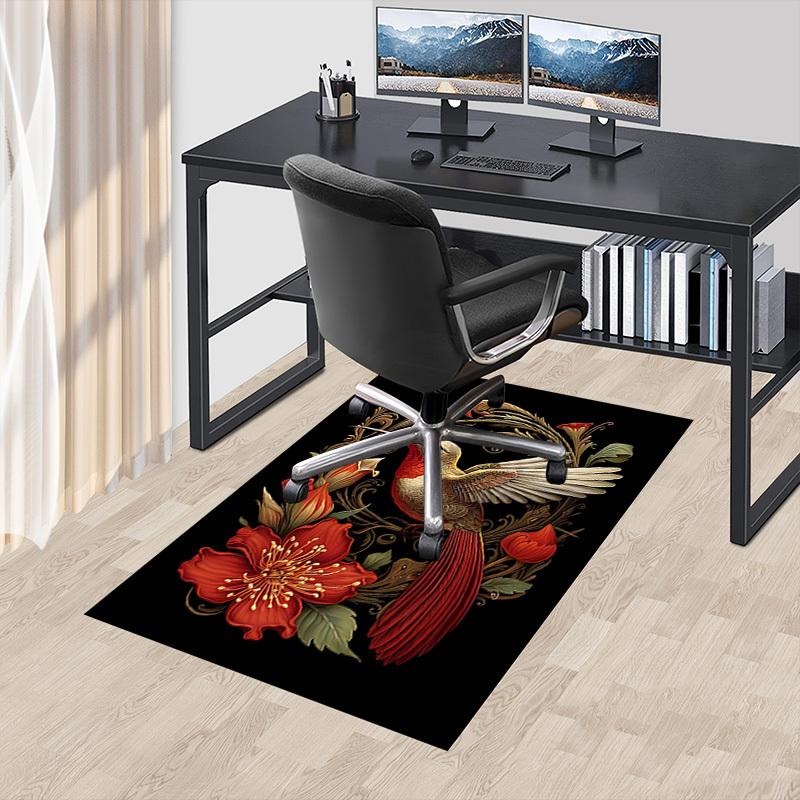 1PC Hummingbird Flowers Extra Large Non Slip Floor carpet, Office, family, bedroom Large Area Rug Indoor Rugs, Vibrant Colors