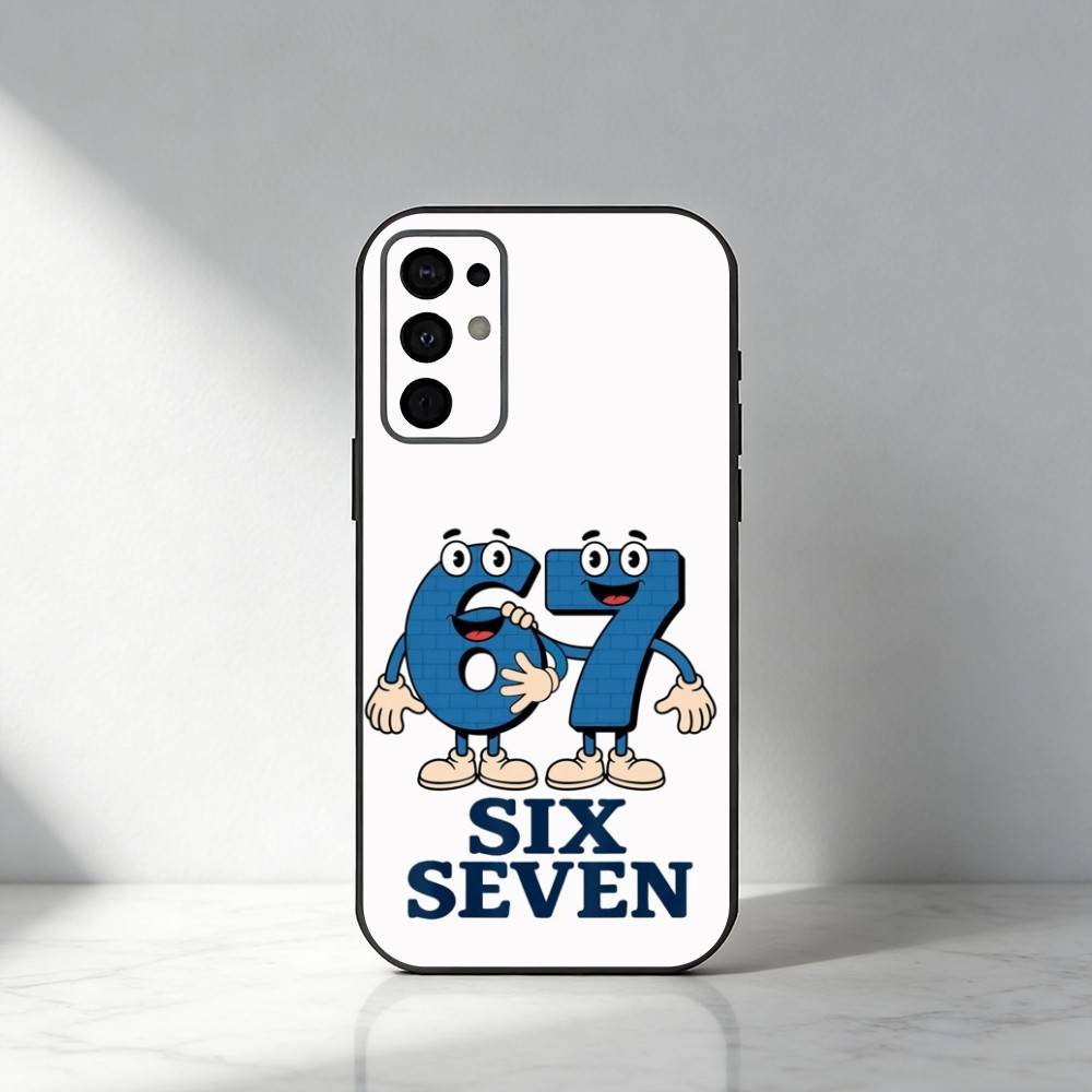 67 S-Six S-Seven S-Style  Phone Case For Samsung S25,S24,S21,S22,S23,S30,Ultra,S20,Plus,Fe,Note,5G Black Cover