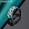 925 Sterling Silver Love Heart 6-10# Ring For Women Fashion Charm Jewelry MR060