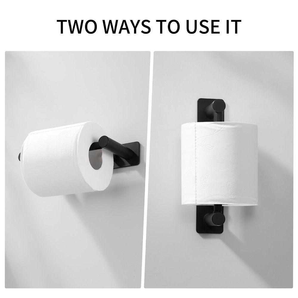 Wall Mounted Toilet Paper Holder Stainless Steel Self Adhesive Toilet Roll Holder Rustproof No Drilling Tissue Roll Holder RV