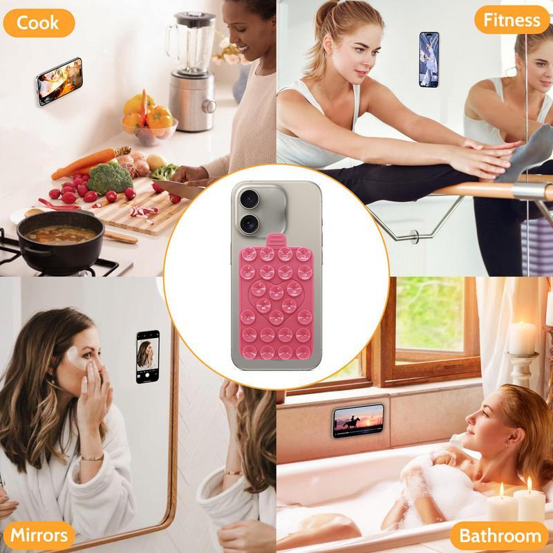 Handy Klebriger Griff Doppelseitig Liebe Saugnäpfe Handyhülle Handyhalter Einstellbares Silikon Klebe Zubehör Tragbar Stark