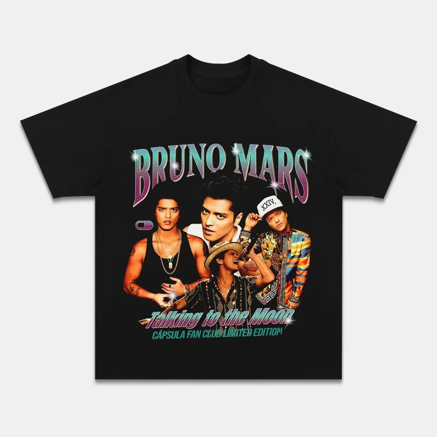 Bruno Mars  Talking to the Moon  Bootleg Fan Club Vintage Oversized Fashion Comfortable And Men T-Shirt 4XL