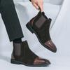 High Quality Men Formal Ankle Boots Business Casual Men Dress Office Chelsea Boots Male Slip-On Oxfords Luxury Designer Shoes