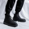 Ins Super Fire Martin Boots Men's Medium Boots New High-top British Style Retro Trend Versatile Leather Boots 12500-R