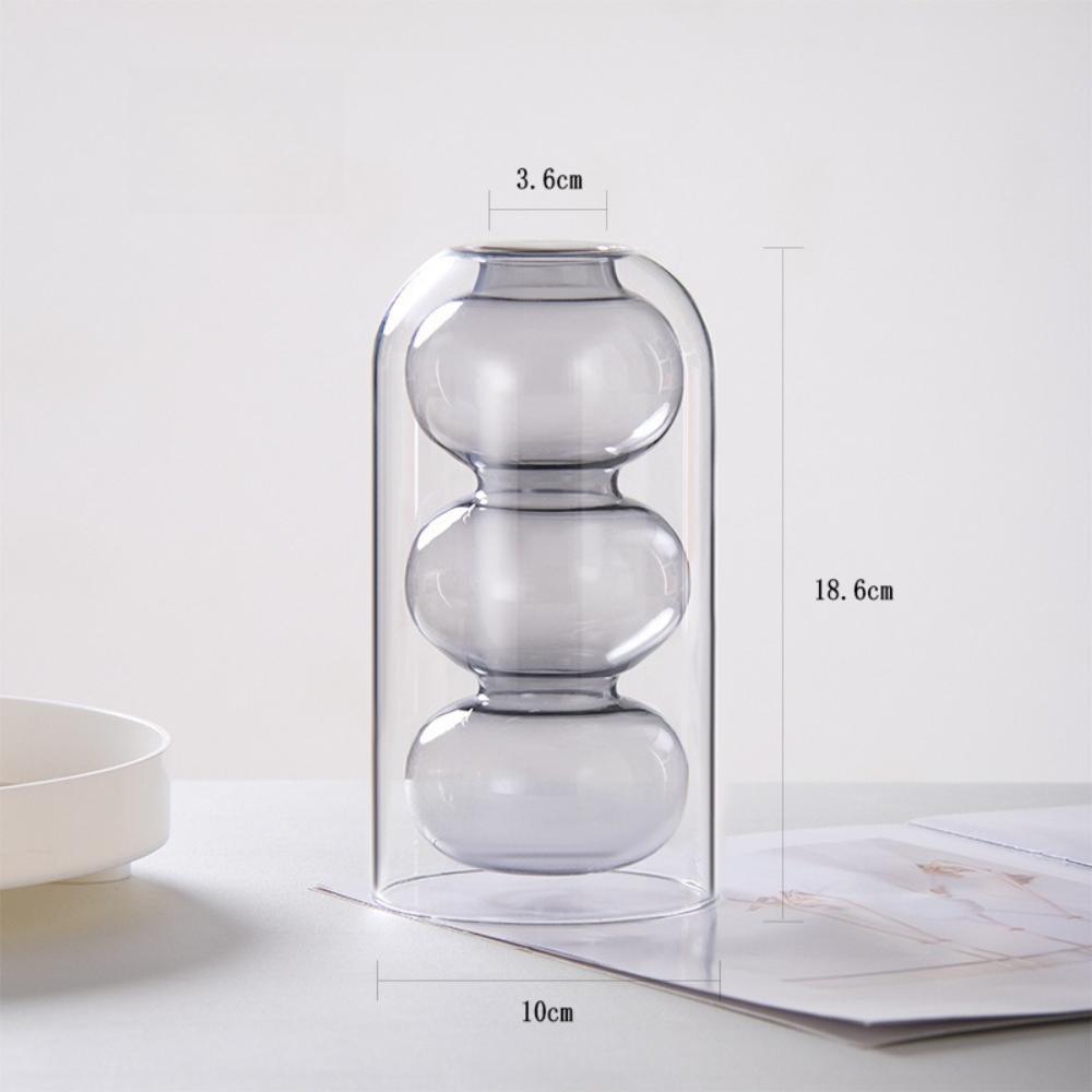 Modern Simple Creative Colored Glass Vase Flower Arrangement Home Decoration Accessories Home Decoration Birthday Gift Pots