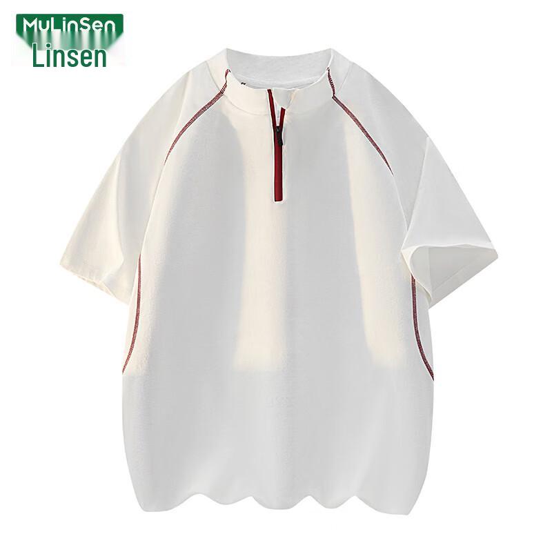 

MULINSEN 2026 Women s Half-Zip Cooling Quick-Dry Short Sleeve T-Shirt 5XL