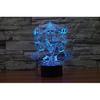 Ganesha 3D Illusion Night Light Touch Table Desk Lamp with Remote Control 16 Colors Optical USB LED Night Light for Kids Gift Room Decoration
