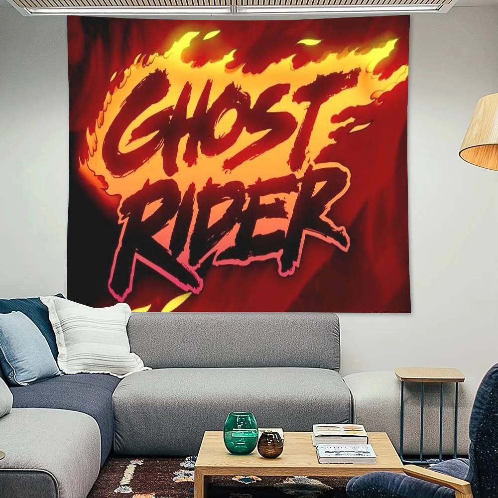 

MOVIE GGothic Skull RRider Tapestry Decoration Bedroom Dormitory Background Cloth Holiday Home Party Living Room Club Cloth 74x94cm(29x37in)