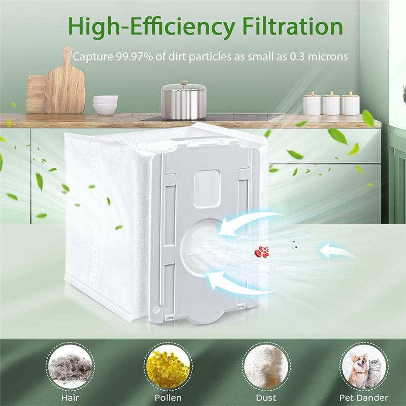 AEE4-8Piece Vacuum Dust Bag Parts Accessories For Cordzero All-In-One Cordless Cleaner, Dirt Disposal Vacuum Replacement Bags