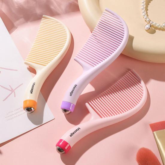 Roller Massage Hair Comb for Women, Portable Anti-static Hair Detangling Comb, Hair Styling Comb for Thin Thick Curly Long Hair