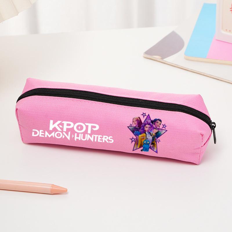 K-pop Demon Hunter Girl Group Cartoon Pencil Case - Oxford Cloth Stationery Bag for Primary Students