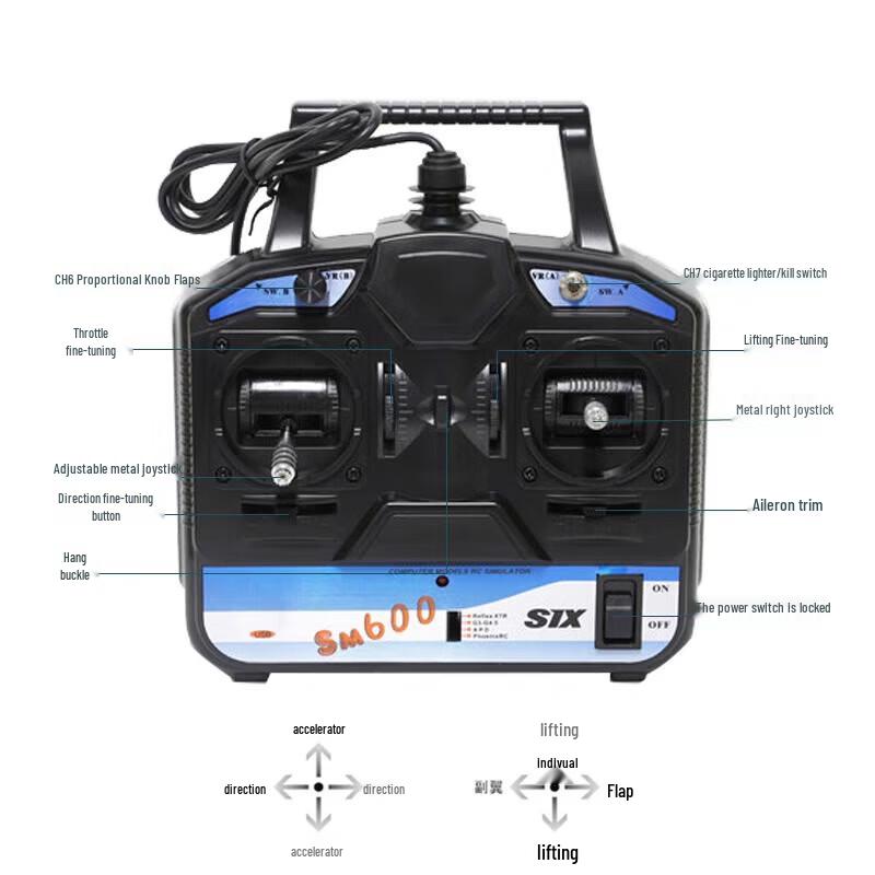 Lizhan Dálkový ovladač pro letový simulátor