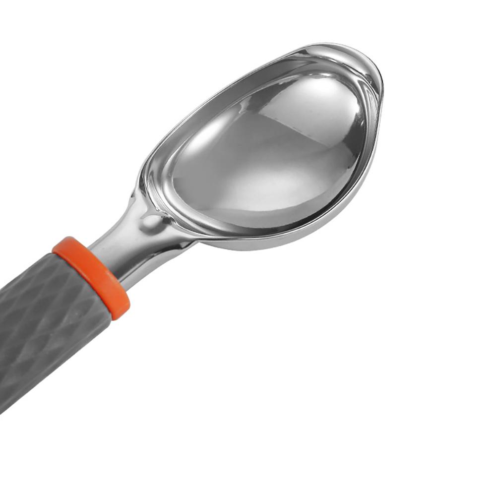 1PC Stainless Steel Ice Cream Spoon Digger Silicone Handle Ice Cream Spoon Multi functional Creative Fruit Digger