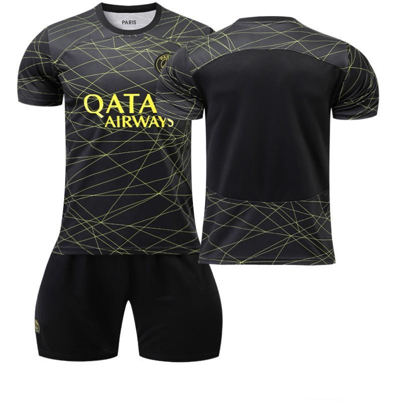 22-23 Paris Three-away Football Jersey No. 30 10 Neymar 7 Mbabpe Black Gold Line