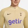 Nike Tottenham Hotspur Strike Third Letter Print Spliced Knit Training Long Sleeve Football Shirt Men Tops Team-Gold DZ0846-784