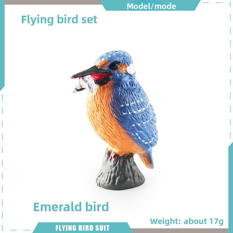 Pvc Bird Magpie Pigeon Model Set With Realistic Design For Nature Decor And Collectors