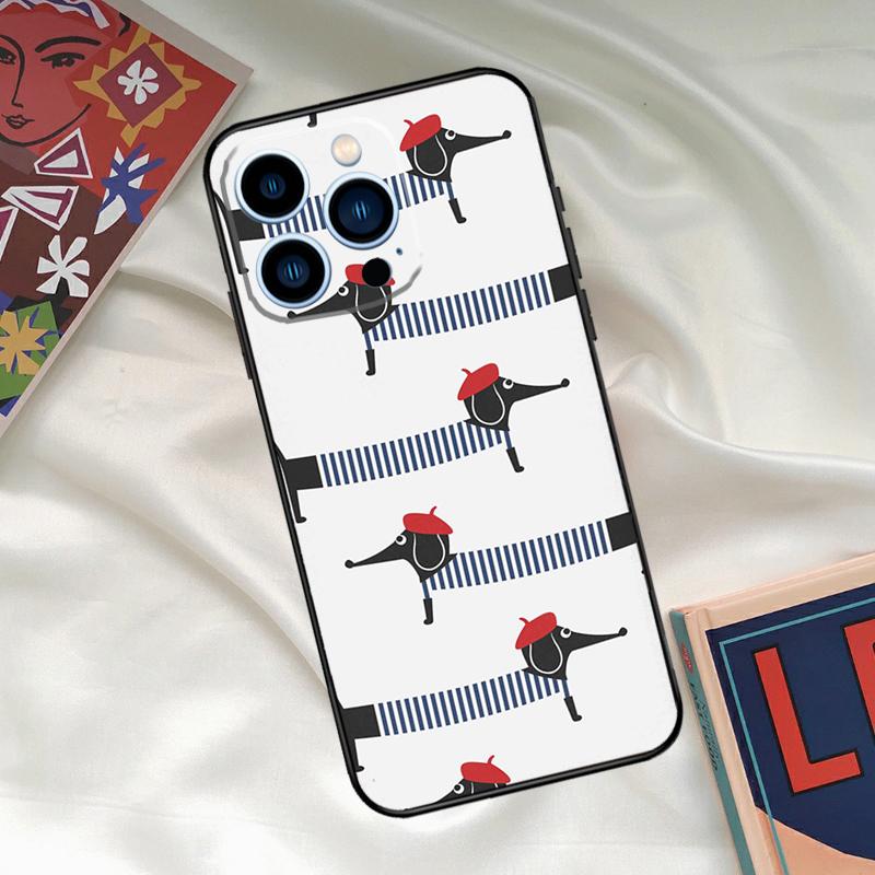 Dachshund Sausage Dog Phone Case For iPhone 16 15 14 12 11 13 17 Pro Max 15 16 Plus 13 Mini 16e 17 Air Funda Cover